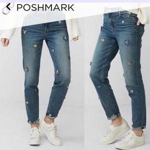 Express Girlfriend Embellished Jeans Size 00